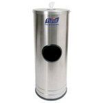 PURELL Dispenser Stand for Sanitizing Wipes, Holds 1500 Wipes, 10.25 x 10.25 x 14.5, Stainless Steel View Product Image