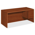 HON 10700 Series "L" Desk, 3/4 Right Pedestal, 66w x 30d x 29.5h, Cognac View Product Image