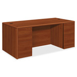 HON 10700 Double Pedestal Desk with Full Pedestals, 72w x 36d x 29.5h, Cognac View Product Image