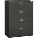 HON 600 Series Four-Drawer Lateral File, 42w x 18d x 52.5h, Charcoal View Product Image
