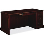 HON 94000 Series "L" Desk For Left Return, 66w x 30d x 29.5h, Mahogany View Product Image
