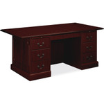 HON 94000 Series Double Pedestal Desk, 72w x 36d x 29.5h, Mahogany View Product Image