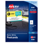 Avery Postcards, Inkjet, 4 x 6, 2 Cards/Sheet, White, 100 Cards/Box View Product Image