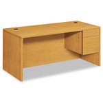 HON 10500 Series "L" Right 3/4 Height Pedestal Desk, 66w x 30d x 29.5h, Harvest View Product Image