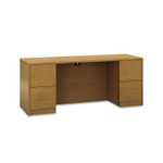 HON 10500 Series Kneespace Credenza With Full-Height Pedestals, 72w x 24d, Harvest View Product Image