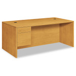HON 10500 Series Large "L" or "U" 3/4 Height Pedestal Desk, 72w x 36d x 29.5h, Harvest View Product Image