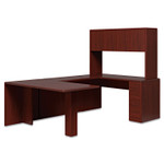 HON 10700 Series Peninsula with End Panel, Wood Support Column, 60w x 30d x 29.5h, Mahogany View Product Image