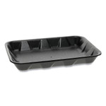 Pactiv Supermarket Tray, #4D1, 9.5 x 7 x 1.25, Black, 500/Carton View Product Image