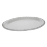 Pactiv Unlaminated Foam Dinnerware, Platter, Oval, 11.5 x 8.5, White, 500/Carton View Product Image