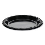 Pactiv Prairieware OPS Dinnerware, Plate, 10.25" Diameter, Black, 500/Carton View Product Image