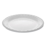 Pactiv Laminated Foam Dinnerware, Plate, 8.88" Diameter, White, 500/Carton View Product Image