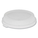 Pactiv OPS ClearView Dome-Style Lid with Tabs, Fluted, 8.88 x 8.88 x 0.75, Clear, 504/Carton View Product Image