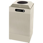 Rubbermaid Commercial Silhouette Waste Receptacle, Square, Steel, 29 gal, Silver Metallic View Product Image