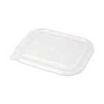 World Centric PLA Lids for Fiber Containers, 8.8 x 6.9 x 0.8, Clear, 400/Carton View Product Image