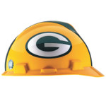 MSA Officially-Licensed NFL V-Gard Helmets, 1-Touch, Green Bay Packers Logo View Product Image