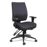 Alera Wrigley Series High Performance Mid-Back Multifunction Task Chair, Up to 275 lbs, Black Seat/Back, Black Base View Product Image