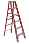 Louisville Ladder FM1500 Series Fiberglass Twin Front Ladder, 4 ft x 18 7/8 in, 300 lb Capacity View Product Image
