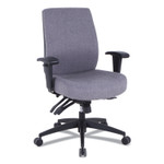 Alera Wrigley Series 24/7 High Performance Mid-Back Multifunction Task Chair, Up to 275 lbs, Gray Seat/Back, Black Base View Product Image