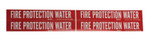 Brady Self-Sticking Vinyl Pipe Markers, FIRE PROTECTION WATER, White on Red, 7 x 14.7 View Product Image
