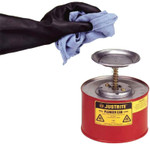 Justrite Plunger Cans, Hazardous Liquid Storage Can, 2 qt, Red View Product Image