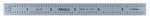 Mitutoyo Series 182 Steel Rulers, 6 in, Stainless Steel, Inch/Metric, Flexible View Product Image