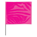 Presco Stake Flags, 2 in x 3 in, 21 in Height, PVC; Steel Wire, Pink Glo View Product Image