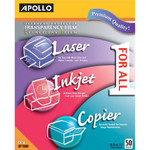 Apollo Color Laser/Inkjet Transparency Film, Letter, Clear, 50/Box View Product Image