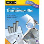 Apollo Plain Paper B/W Transparency Film, Letter, Clear, 100/Box View Product Image