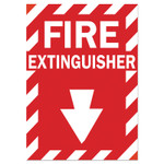 Brady Health  Safety Signs, FIRE EXTINGUISHER, Polyester Sticker View Product Image