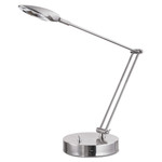 Alera Adjustable LED Task Lamp with USB Port, 11"w x 6.25"d x 26"h, Brushed Nickel View Product Image