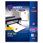 Avery Customizable Print-On Dividers, Letter, 5-Tabs/Set, 25 Sets/Pack View Product Image