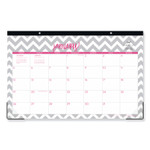 Blue Sky Dabney Lee Ollie Desk Pad, 17 x 11, Gray/Pink, Clear Corners, 2021 View Product Image