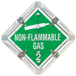 Brady Flip-Style Placards, Blank/Flammable Gas 2/Non-Flammable 2/Oxygen 2 View Product Image