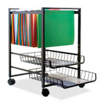 Advantus Mobile File Cart w/Sliding Baskets, 12.88w x 15d x 21.13h, Black View Product Image
