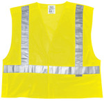 MCR Safety Luminator Class II Tear-Away Safety Vests, Large, Fluorescent Lime View Product Image