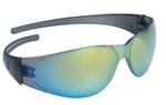 MCR Safety Checkmate Safety Glasses, Rainbow Mirror Lens, Anti-Scratch, Black Frame View Product Image