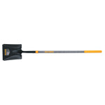 The AMES Companies, Inc. Forged Square Point Shovel, 11 in L x 9.67in W blade, Round Point, 48 in Fiberglass Straight Cushion Handle View Product Image