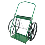 Anthony Low-Rail Frame Dual-Cylinder Carts, For 9.5"-15" Cylinder, 24 in Steel Wheels View Product Image