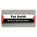 Advantus Panel Wall Sign Name Holder, Acrylic, 9 x 2, 6/Pack, Clear View Product Image