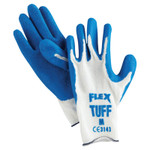 MCR Safety Flex Tuff Latex Dipped Gloves, Medium, Blue/White View Product Image