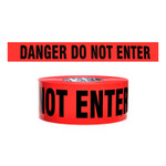 Presco Barricade Tape, 3 in W x 1000 ft L, DANGER DO NOT ENTER, Red View Product Image