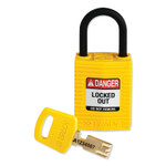 Brady SafeKey Compact Nylon Lockout Padlocks 262-CPT-YLW-25PL-KD View Product Image