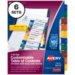 Avery Ready Index Customizable Table of Contents, Asst Dividers, 10-Tab, Ltr, 6 Sets View Product Image
