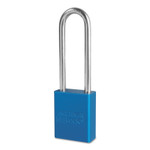 American Lock Solid Aluminum Padlocks, 1/4 in Diam., 3 in L X 3/4 in W, Blue View Product Image