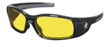 MCR Safety Swagger Safety Glasses, Amber Lens, Duramass Hard Coat, Black Frame View Product Image