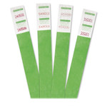 Advantus Crowd Management Wristbands, Sequentially Numbered, 9 3/4 x 3/4, Green, 500/Pack View Product Image