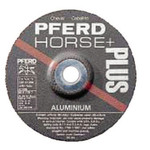 Pferd Depressed Center Grinding Wheel, 4 1/2 in Dia, 1/4 in Thick, 7/8 Arbor, 24 Grit View Product Image