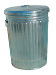 Magnolia Brush Pre-Galvanized Trash Can With Lid, 20 gal, Galvanized Steel, Gray View Product Image