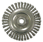 Weiler Roughneck Stringer Bead Wheel, 5 in D x 3/16 in W, .02 in Wire, 12,500 rpm View Product Image