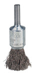 Weiler Crimped Wire Solid End Brushes, Stainless Steel, 22,000 rpm, 1" x 0.014" View Product Image